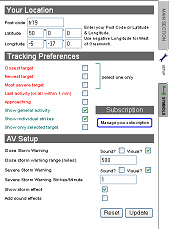 Configuration panel